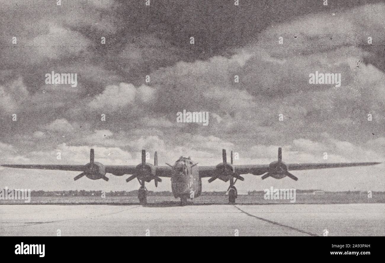 Ford-built B-24 Liberator Bomber plane 1940s. Stock Photo