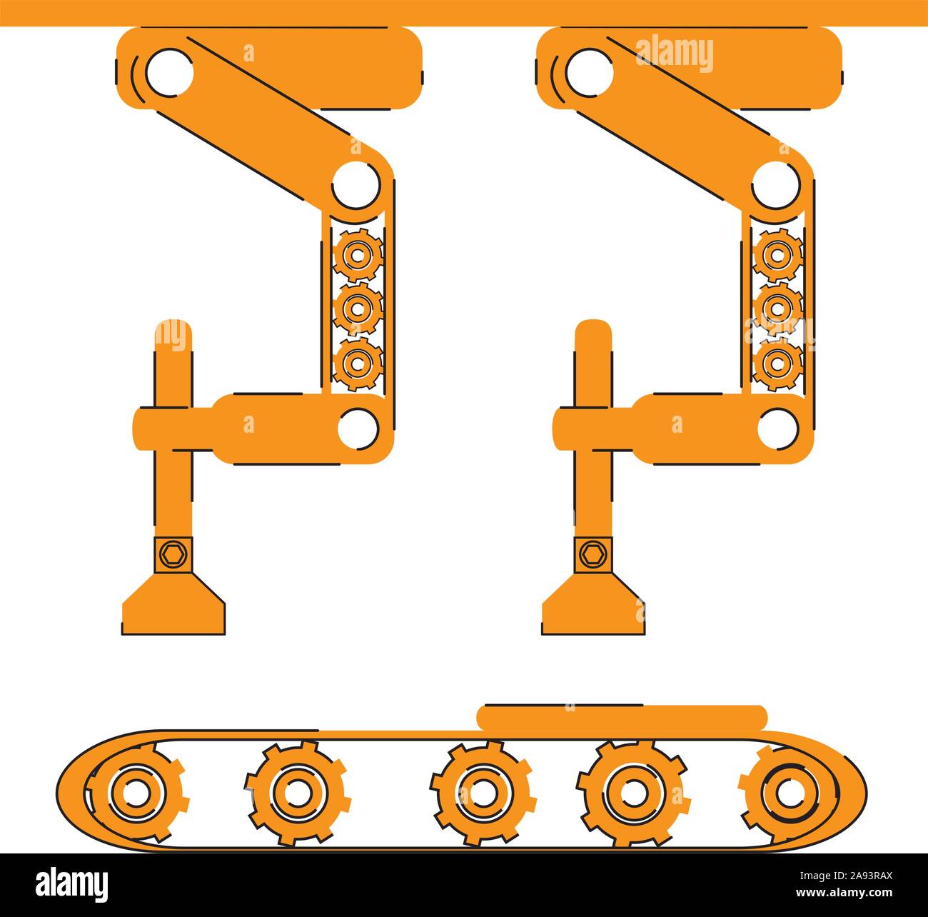 Production machinery. Assembly line image - Vector illustration Stock ...