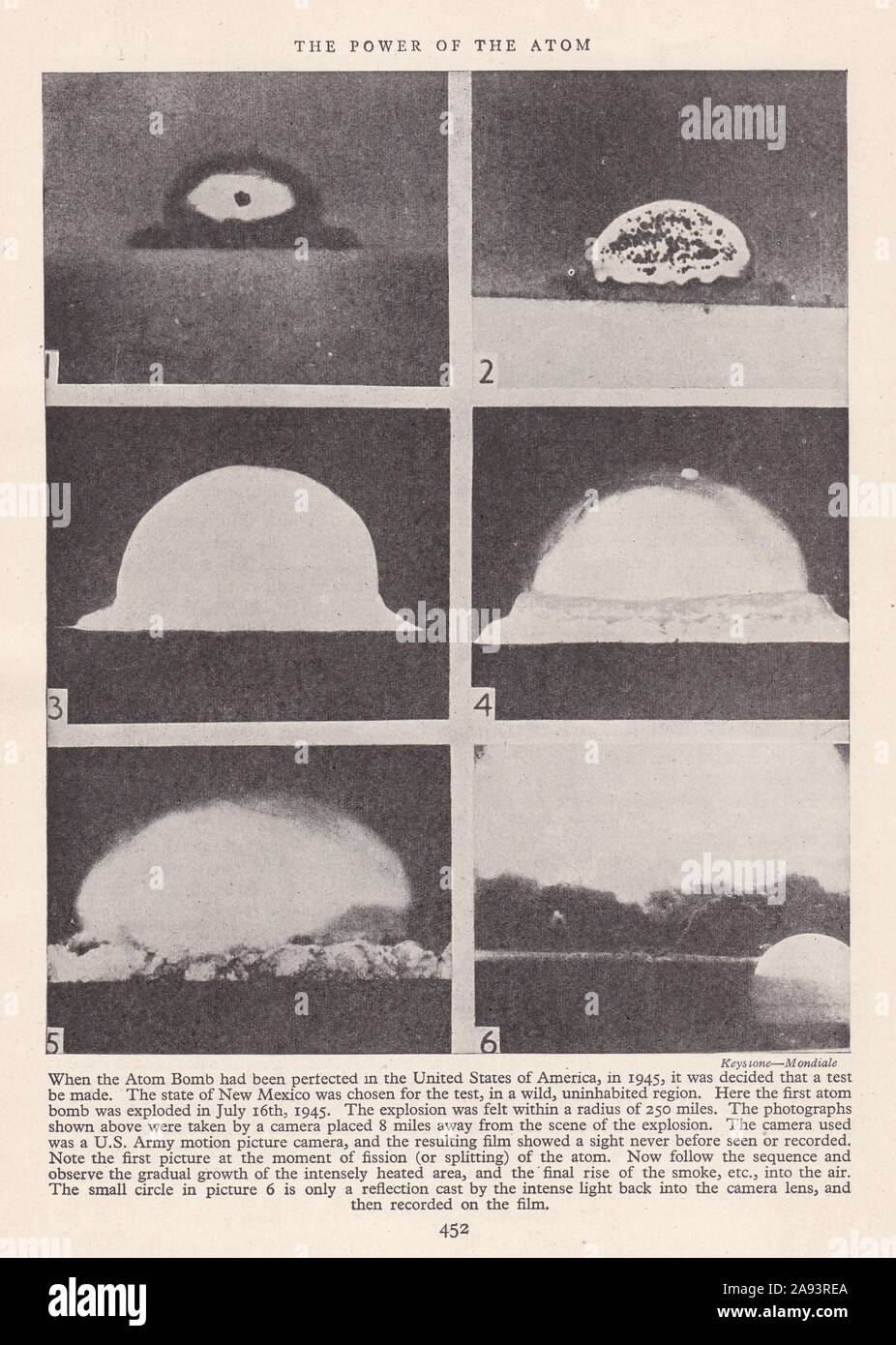 Testing of the first Atom Bomb in New Mexico on the 16th July 1945