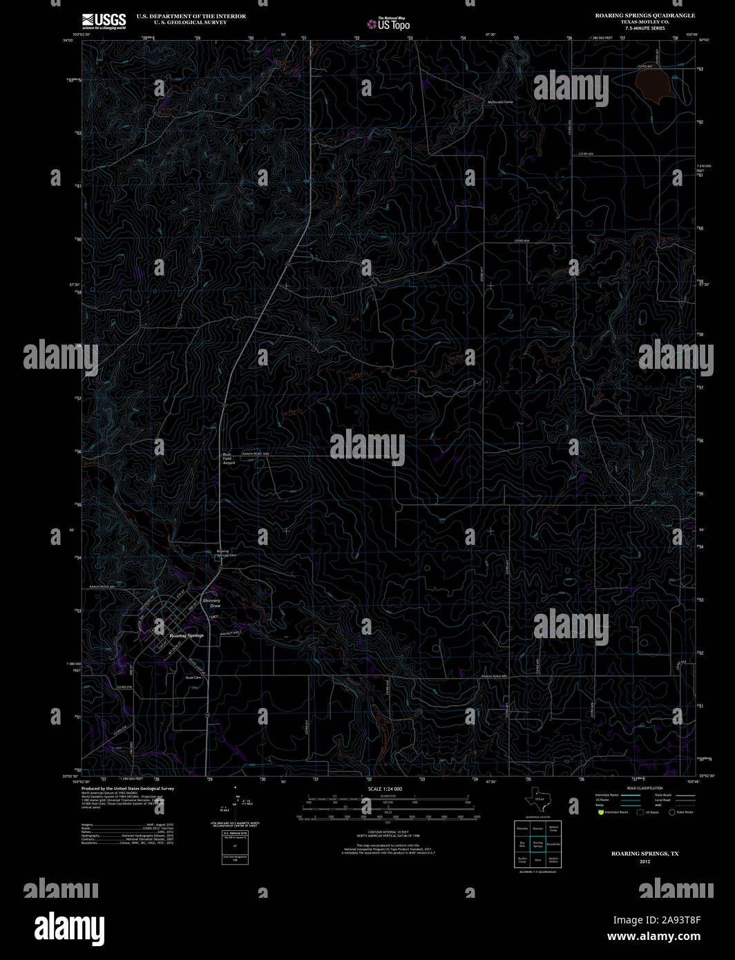 Map of roaring springs hires stock photography and images Alamy