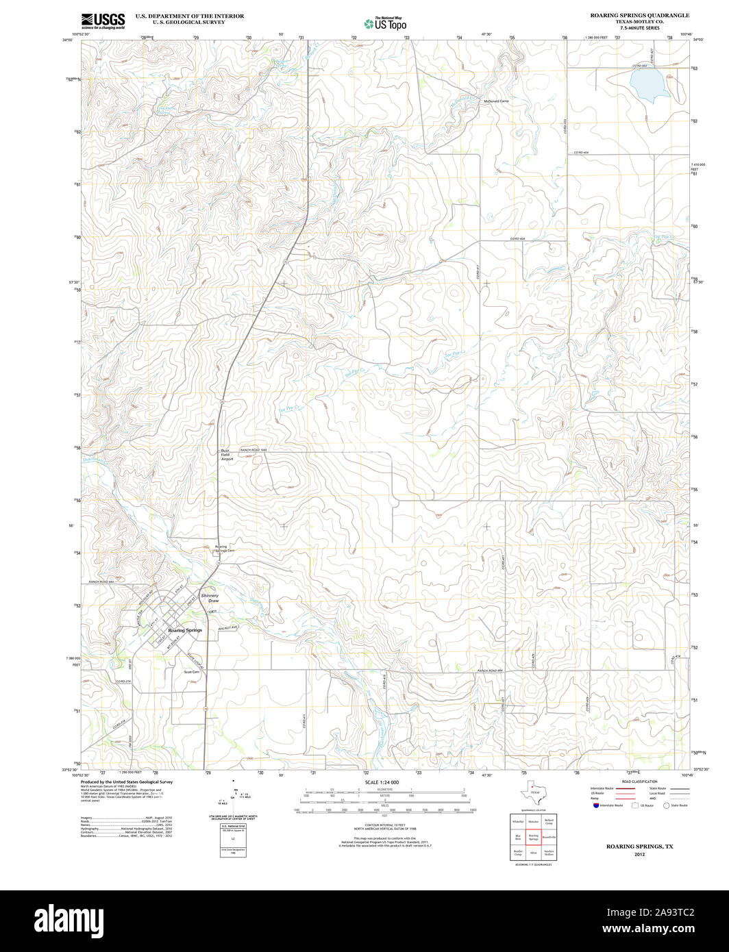 Map of roaring springs hires stock photography and images Alamy