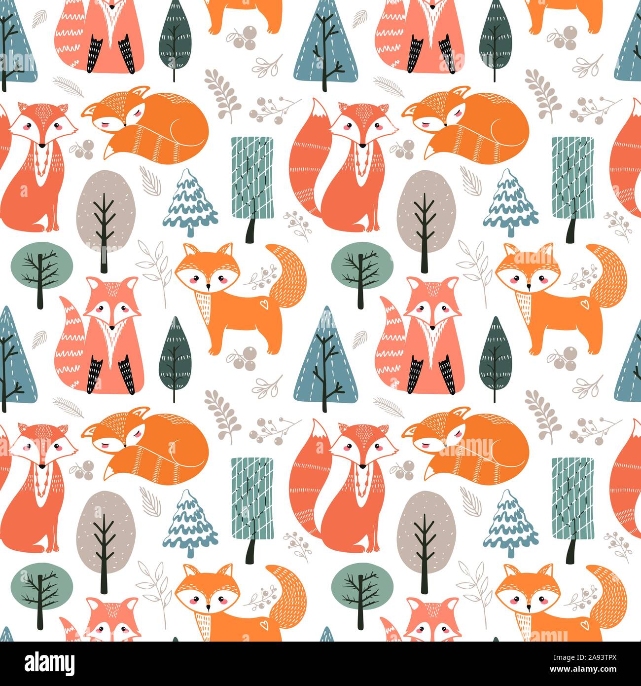 Fox pattern hi-res stock photography and images - Alamy