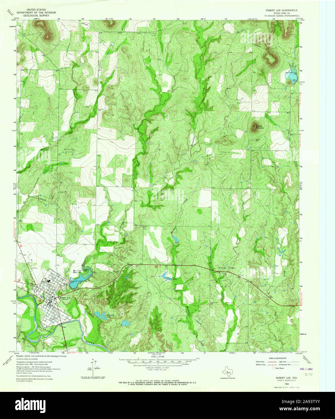 Robert lee texas map hires stock photography and images Alamy