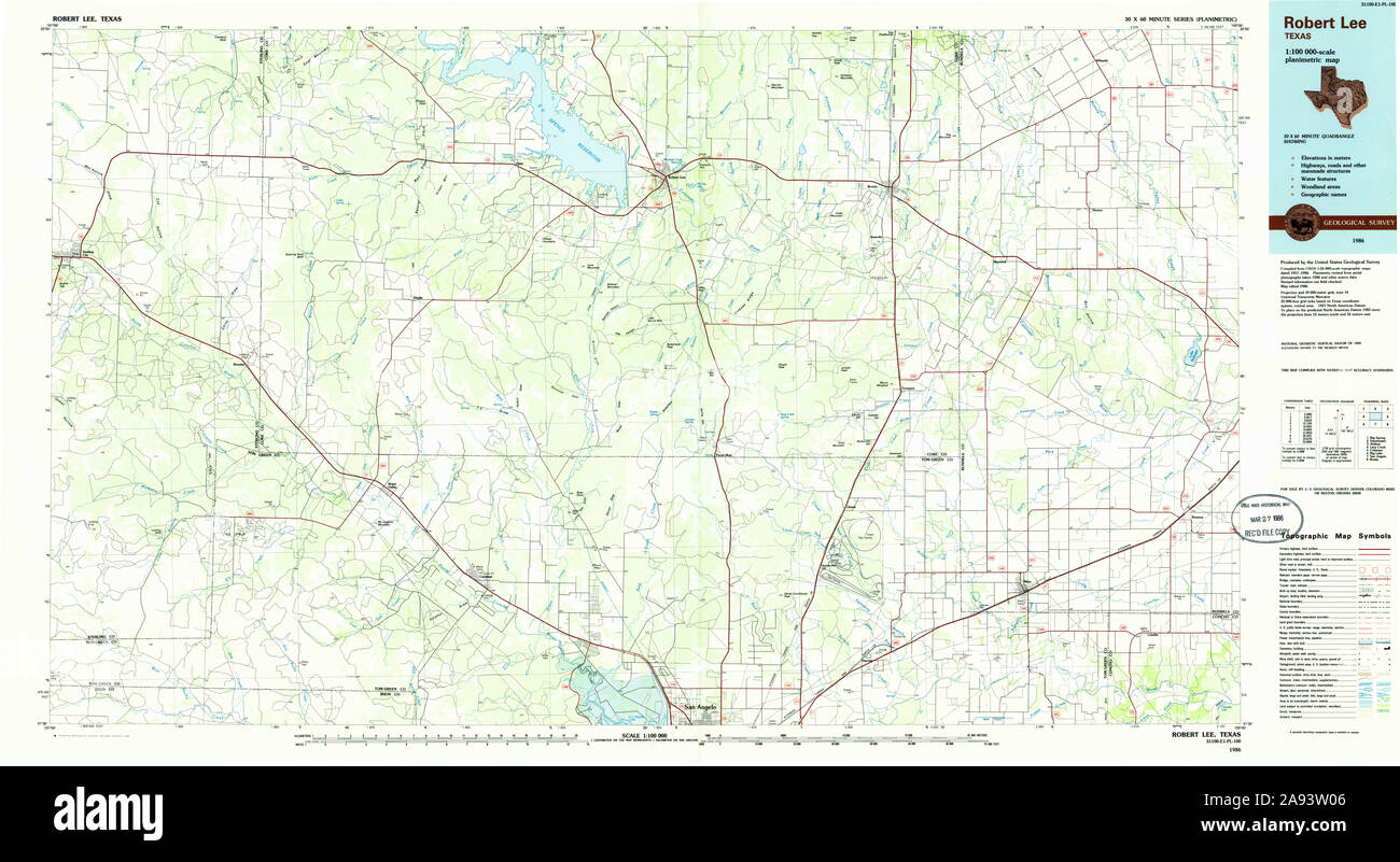 Robert lee texas map hires stock photography and images Alamy