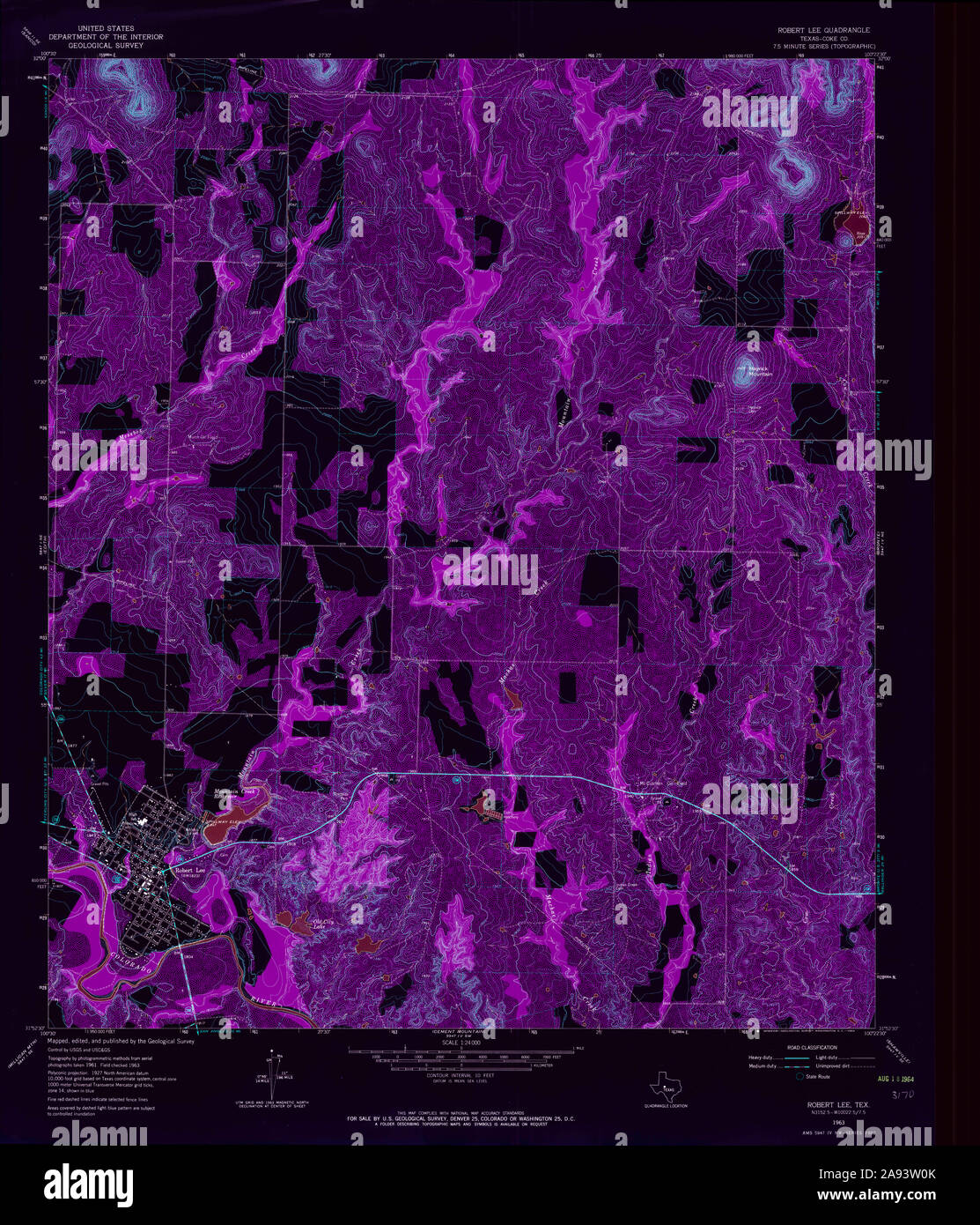 Map of robert lee hires stock photography and images Alamy