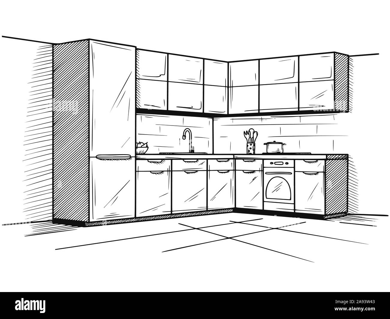 Пол на кухне с рисунком