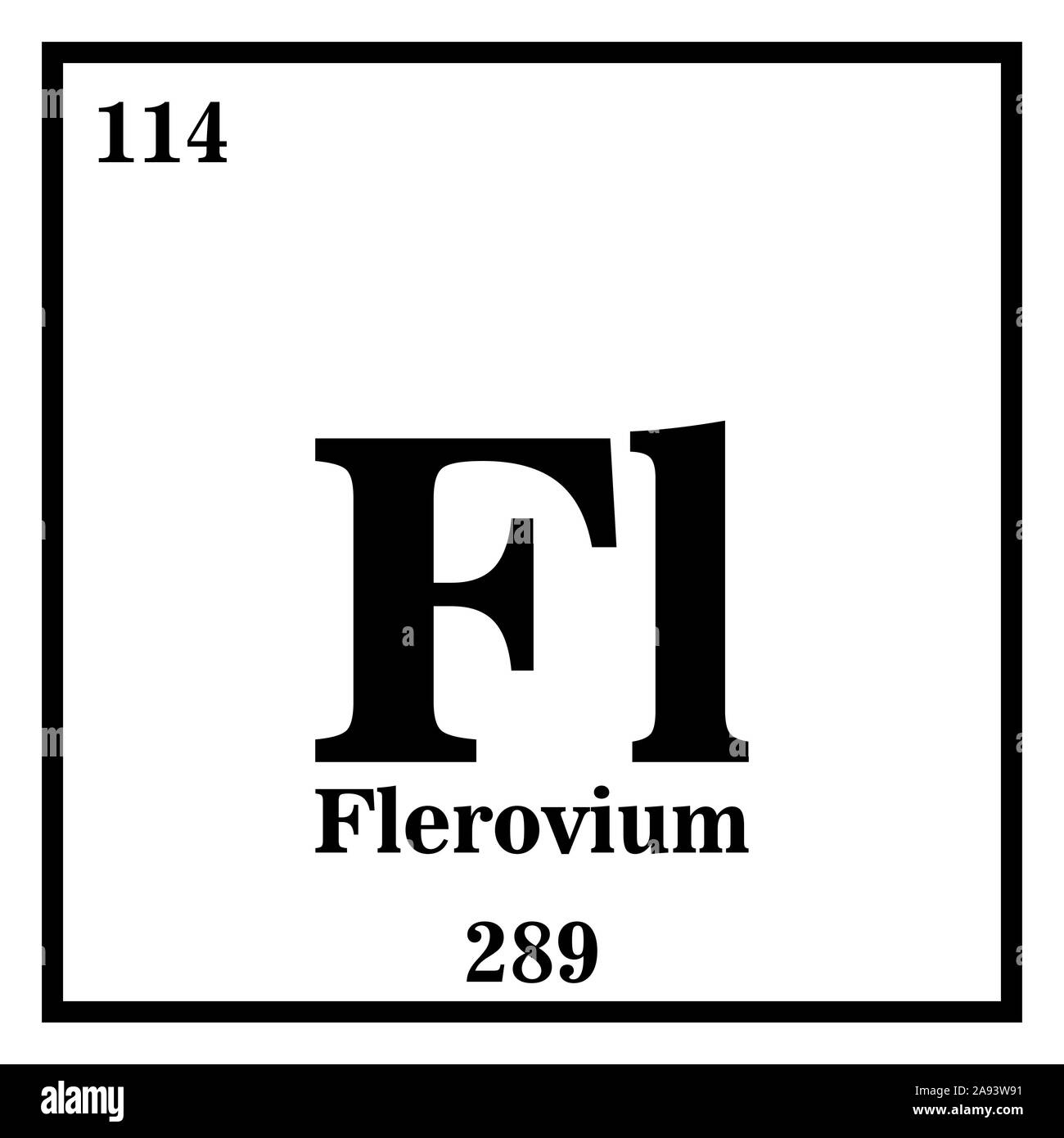 Flerovium Periodic Table of the Elements Vector illustration eps 10. Stock Vector