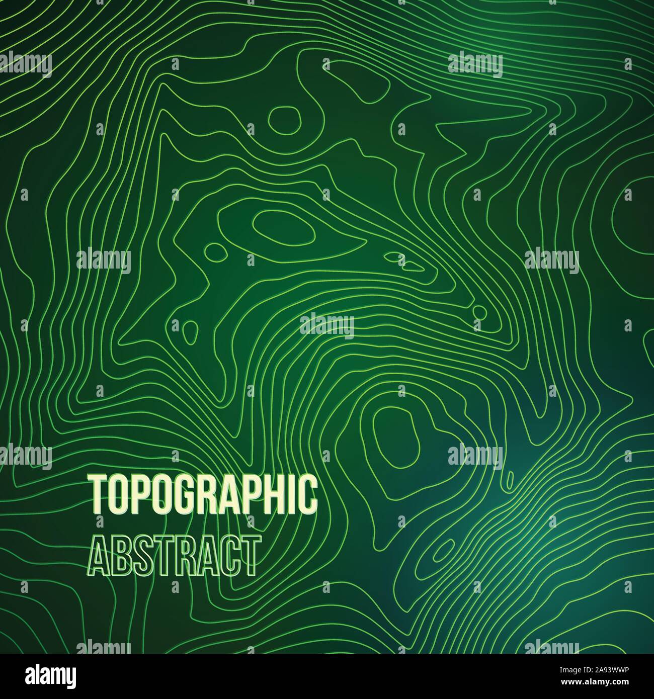 Topographic map colorful abstract background with contour lines Stock Vector