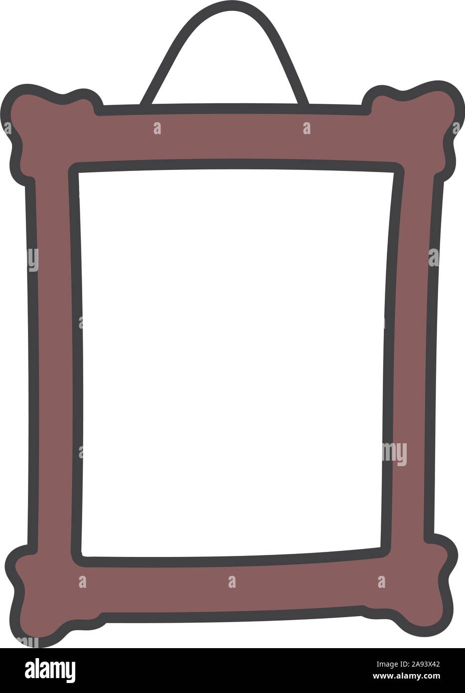 frame photo hanging empty icon on white background vector illustration ...