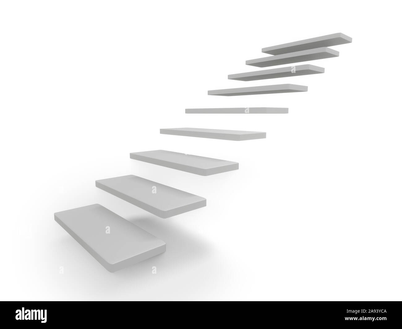 Staircase with steps in the air. Business concept. 3d render Stock Photo