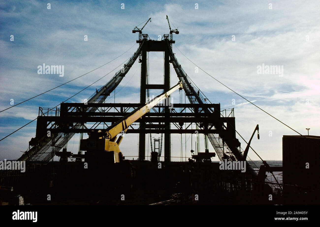 Bridge Construction Crane High Resolution Stock Photography and Images