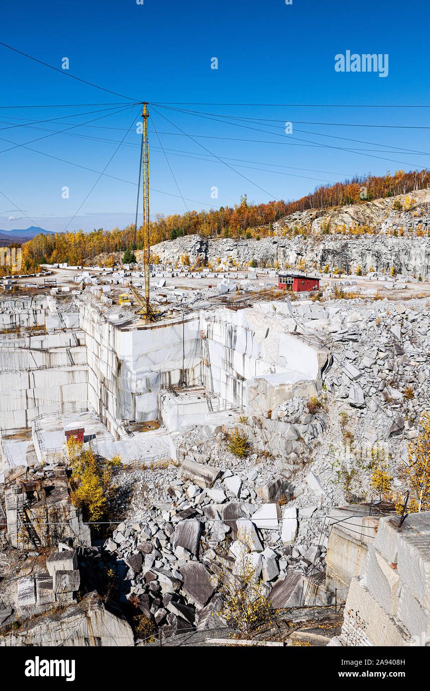 Rock of Ages granite quarry, Barre, Vermont, USA. Stock Photo