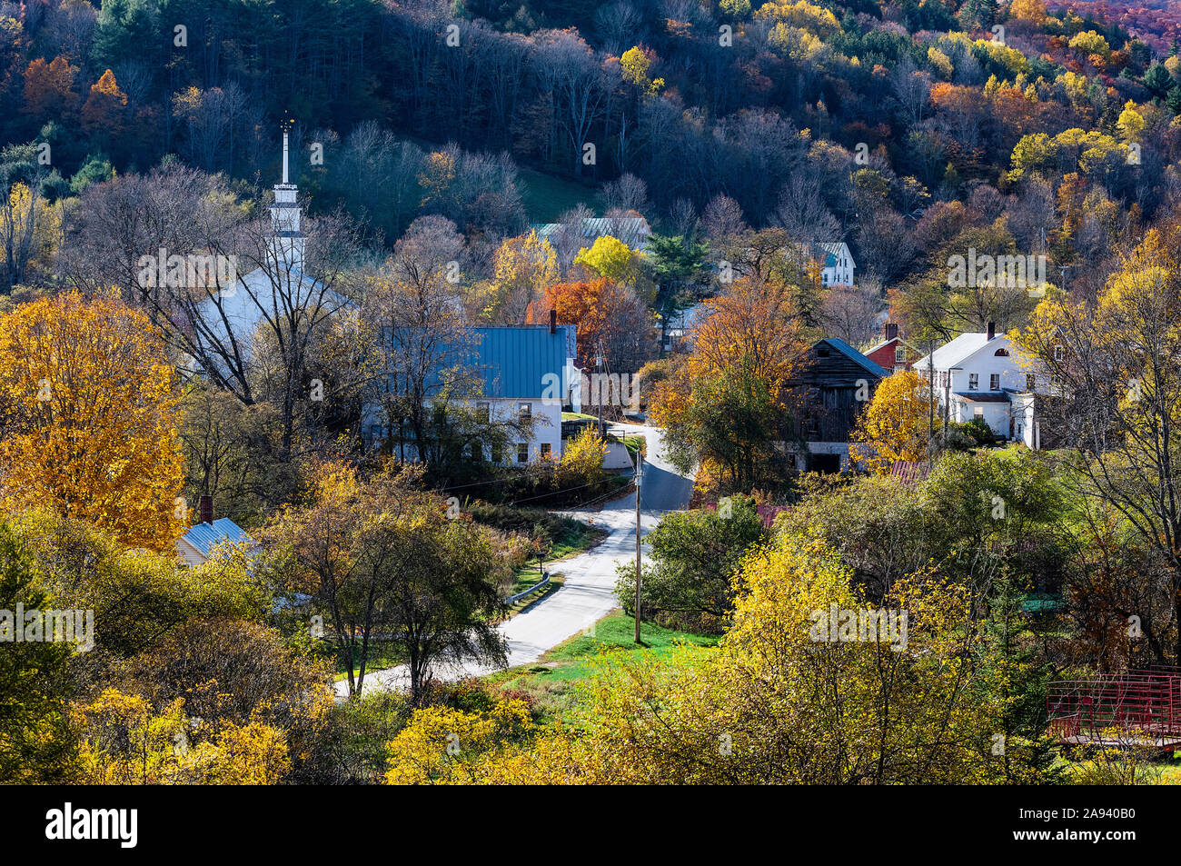Charming village of Topsham, Vermont, USA Stock Photo Alamy