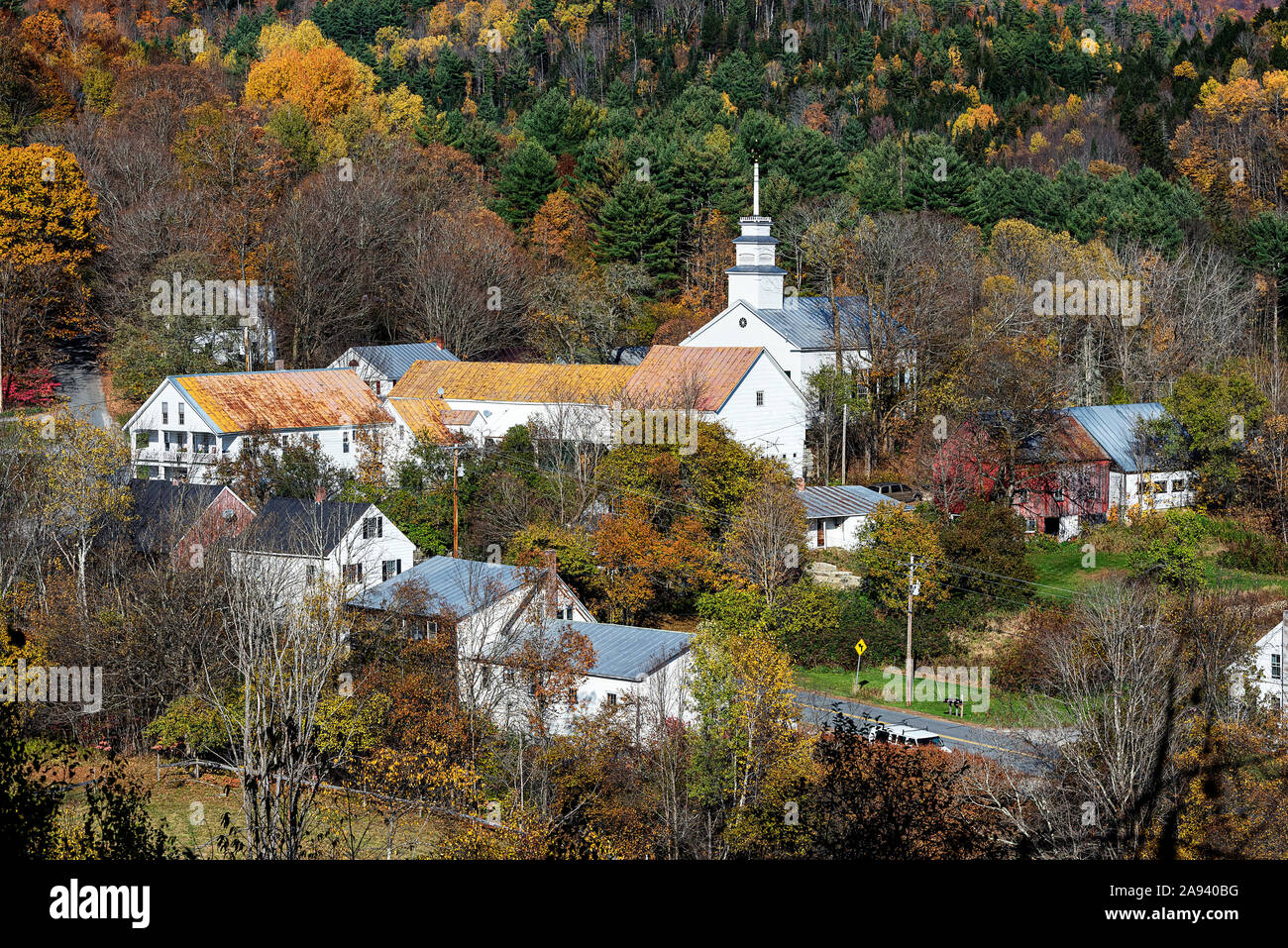 Charming village of Topsham, Vermont, USA Stock Photo Alamy