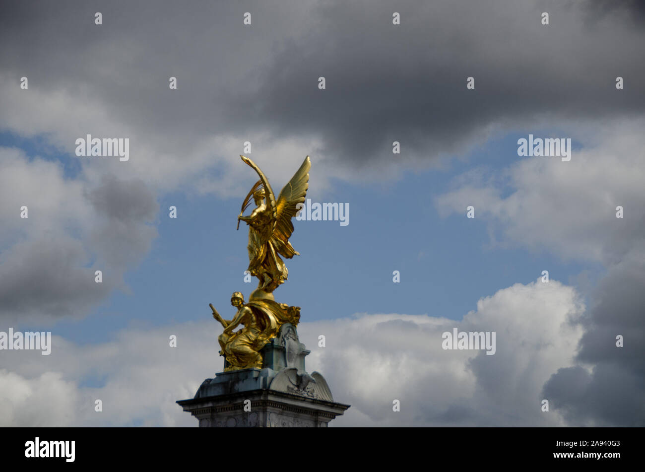 The Victoria Memorial is a monument to Queen Victoria  located at the end of The Mall in London. Stock Photo