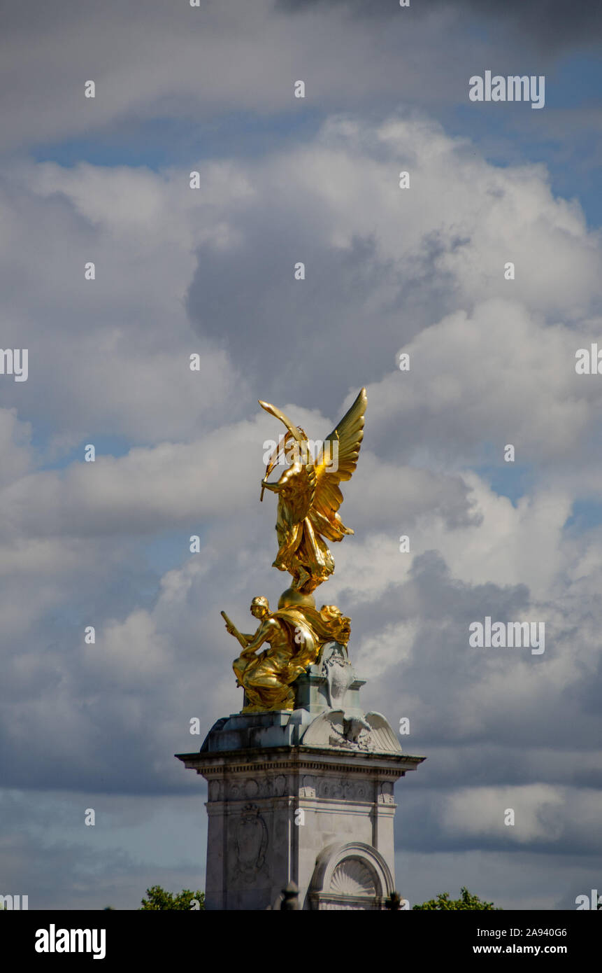The Victoria Memorial is a monument to Queen Victoria  located at the end of The Mall in London. Stock Photo