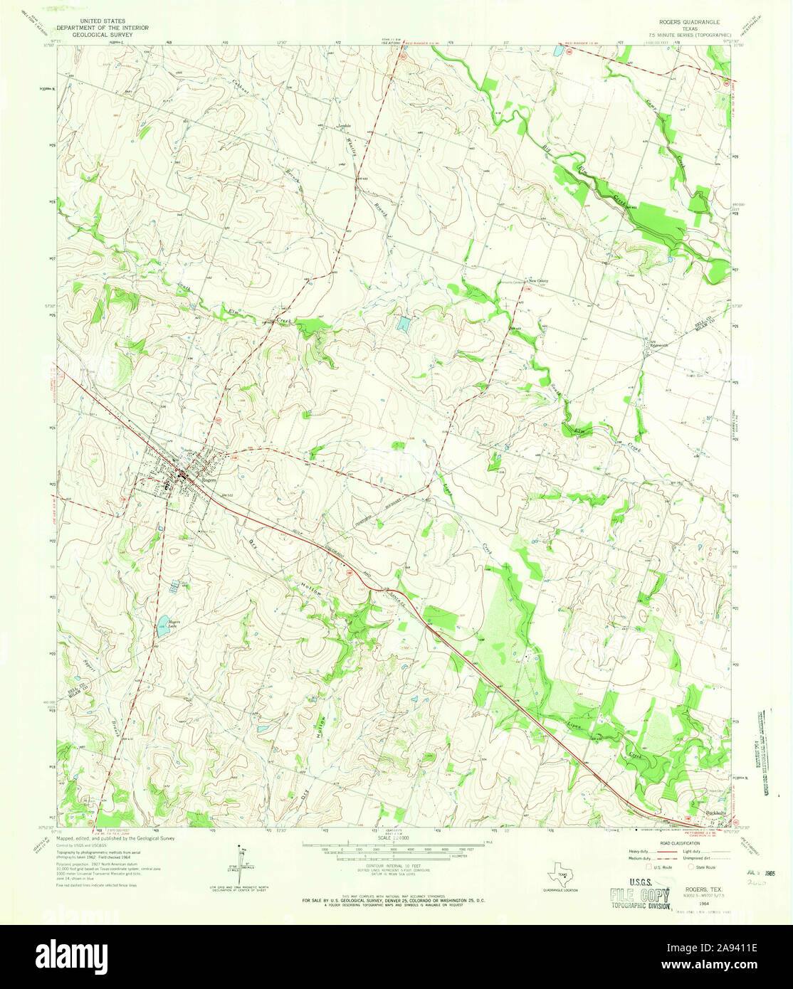 Map of rogers texas hires stock photography and images Alamy