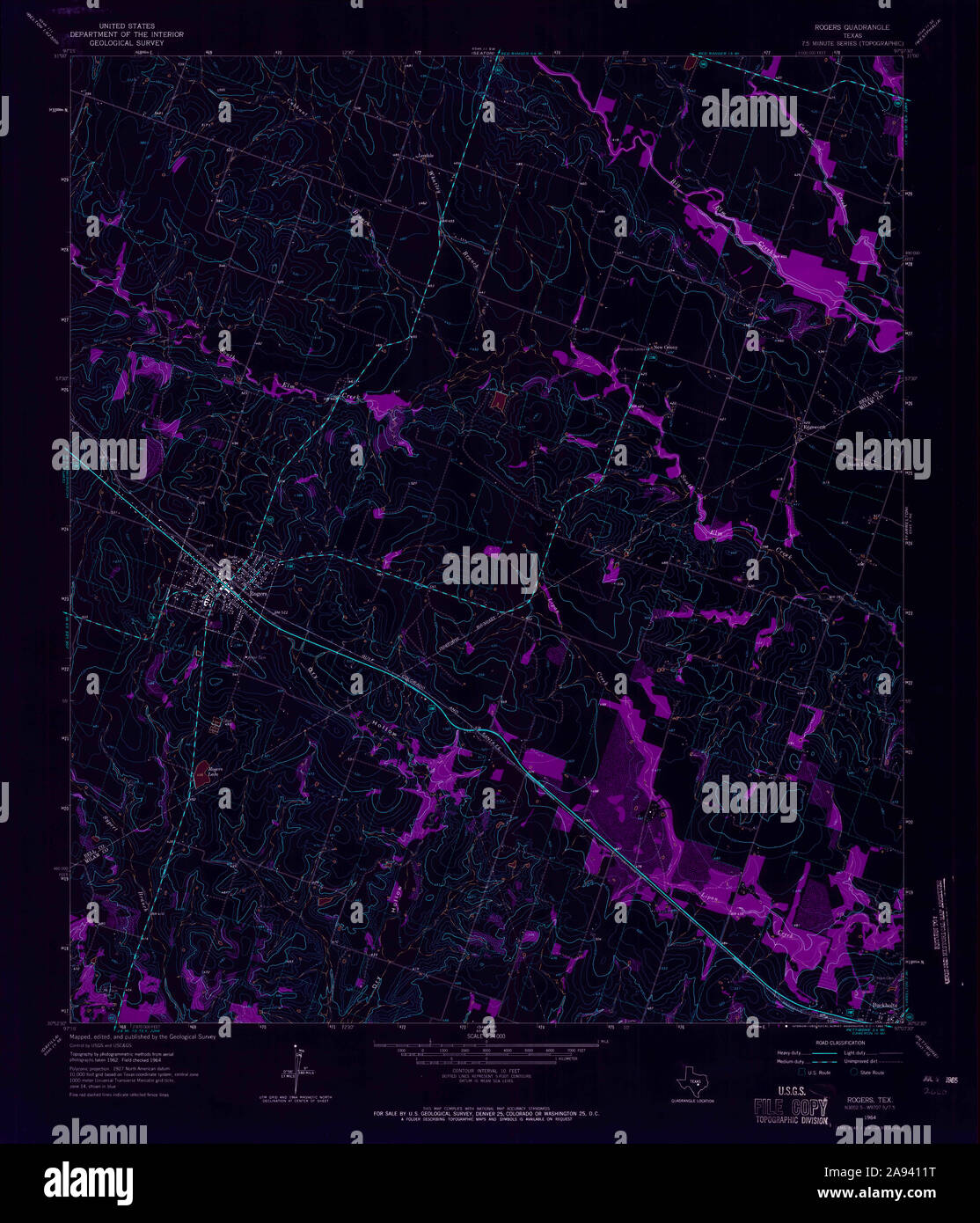 Map of rogers texas hires stock photography and images Alamy