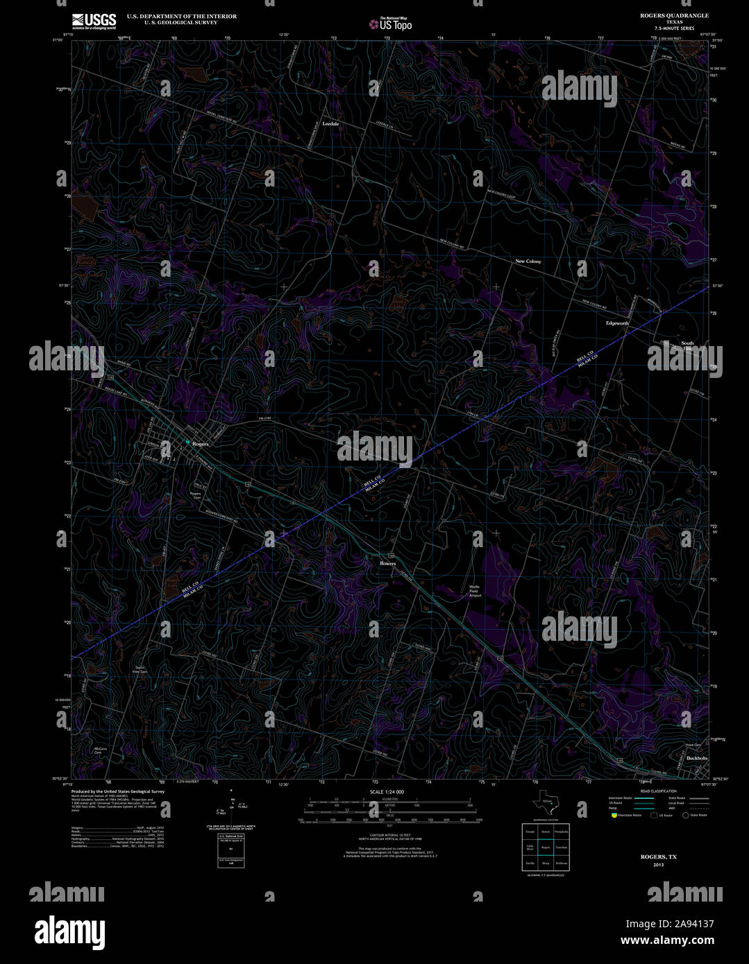Map of rogers texas hires stock photography and images Alamy