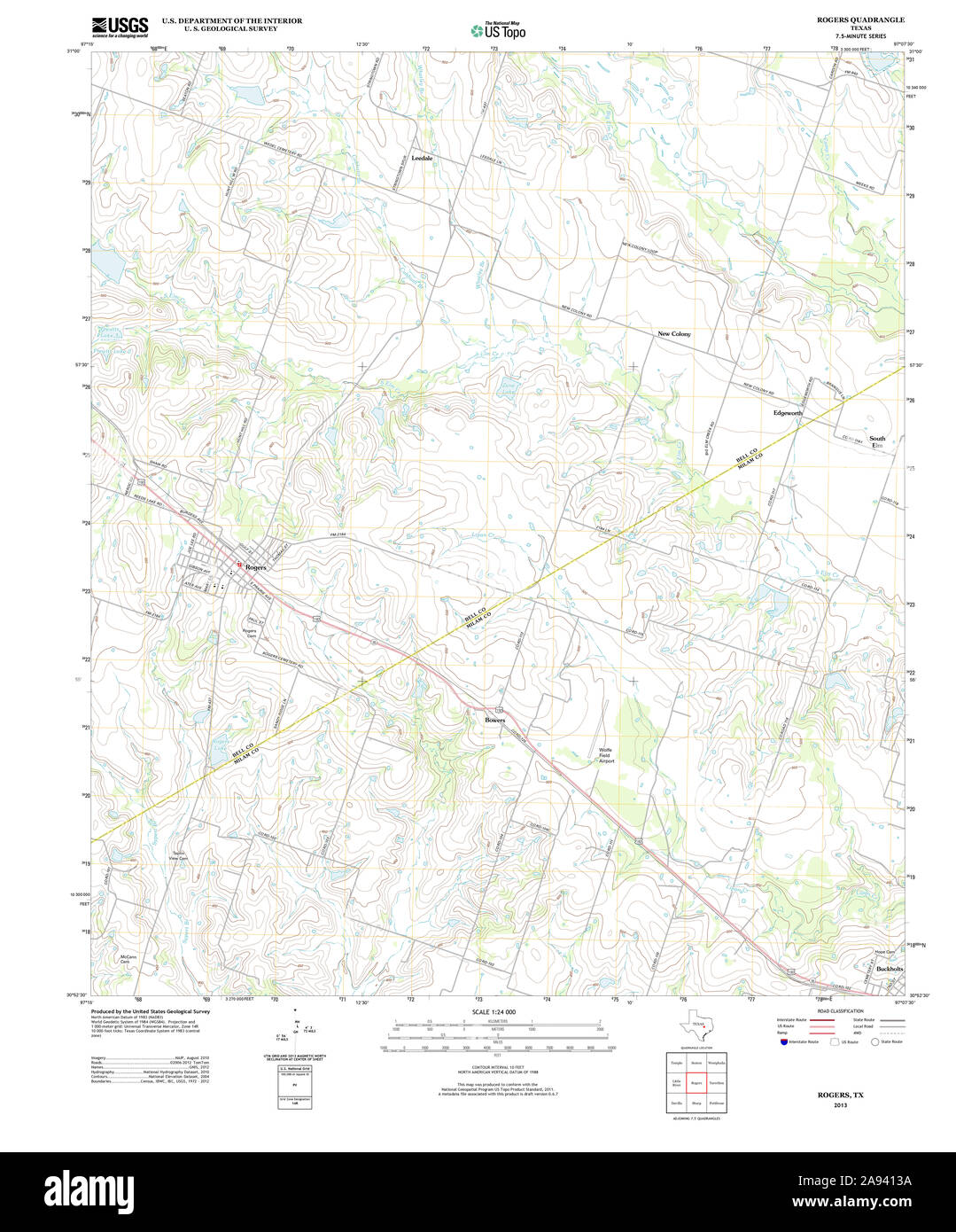 Map of rogers texas hires stock photography and images Alamy