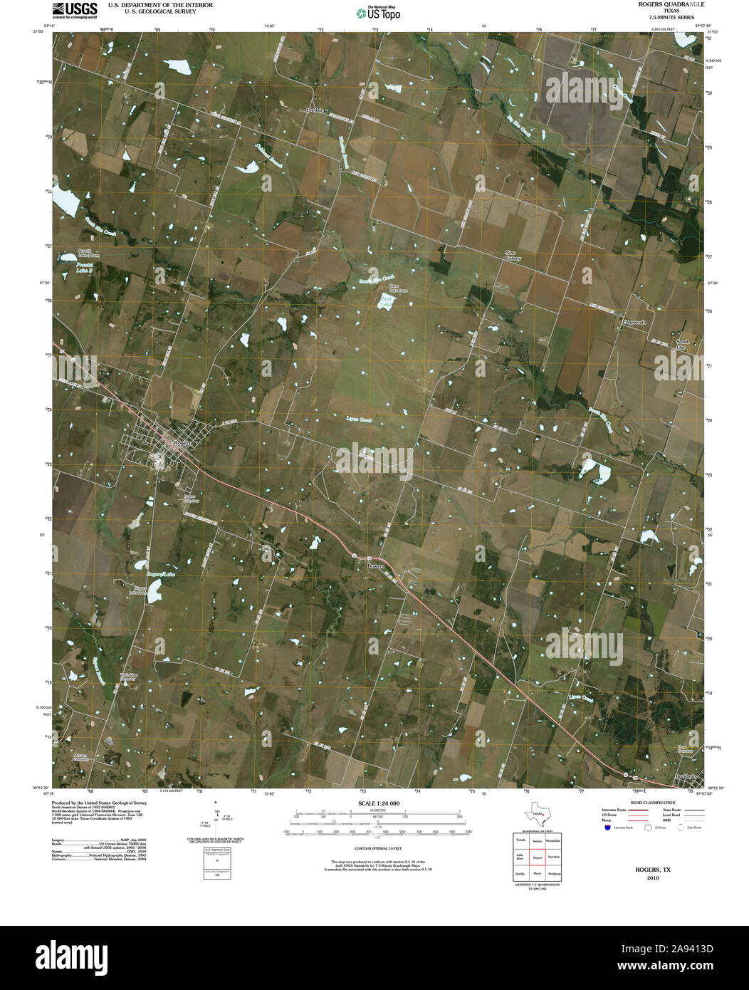 Rogers texas map hires stock photography and images Alamy
