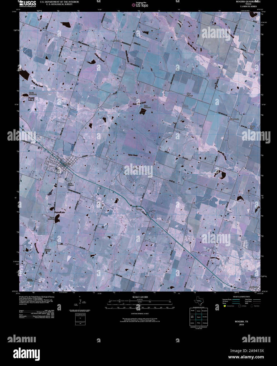 Rogers texas map hires stock photography and images Alamy