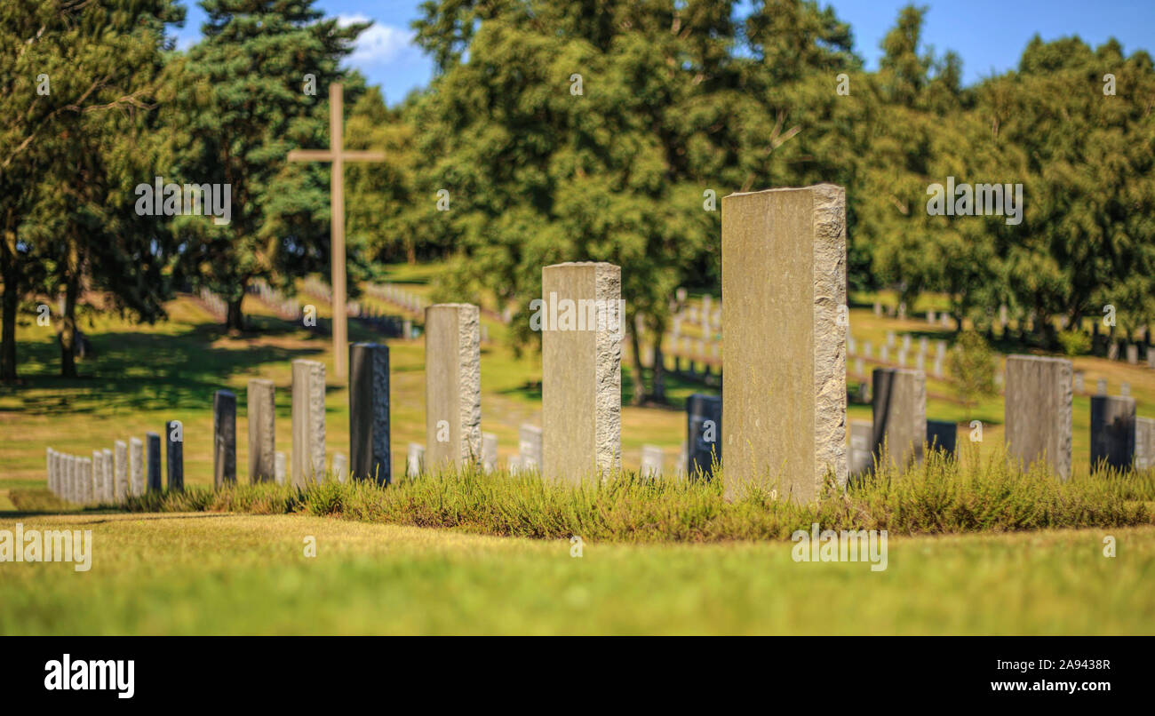 German army military soldier gravestones of soldiers cannock chase england uk Stock Photo