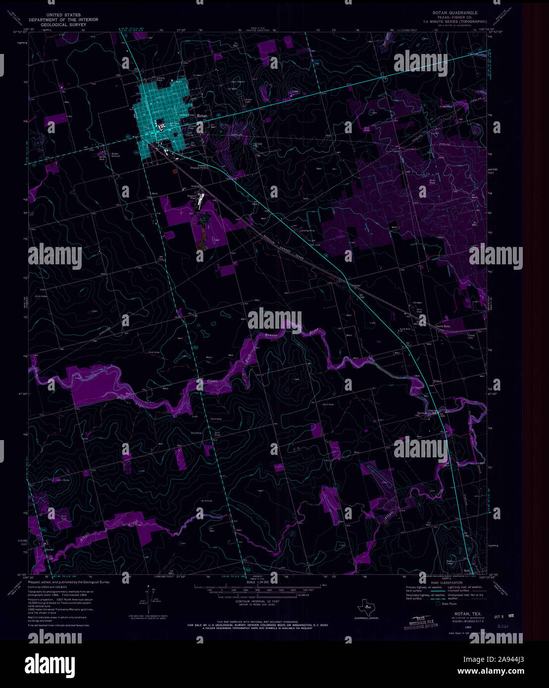 Rotan texas map hires stock photography and images Alamy