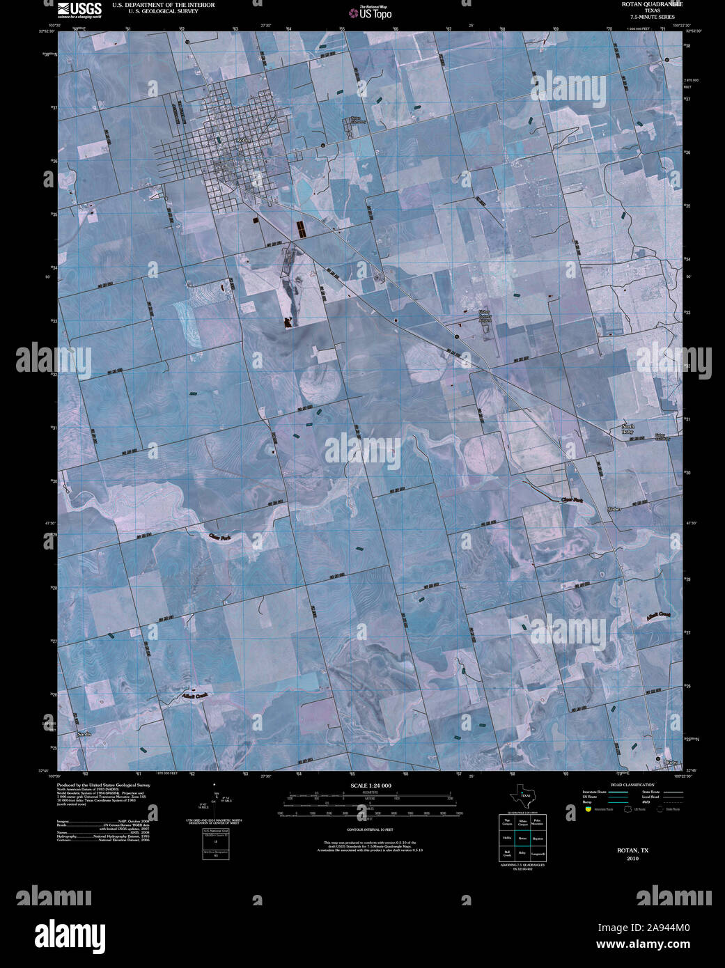 Rotan texas map hires stock photography and images Alamy