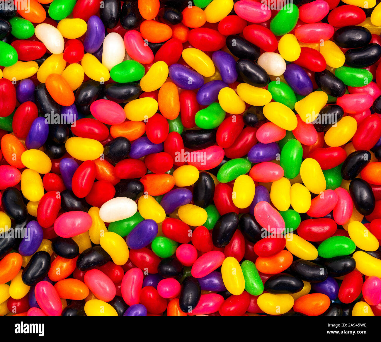 Colourful jellybeans Stock Photo