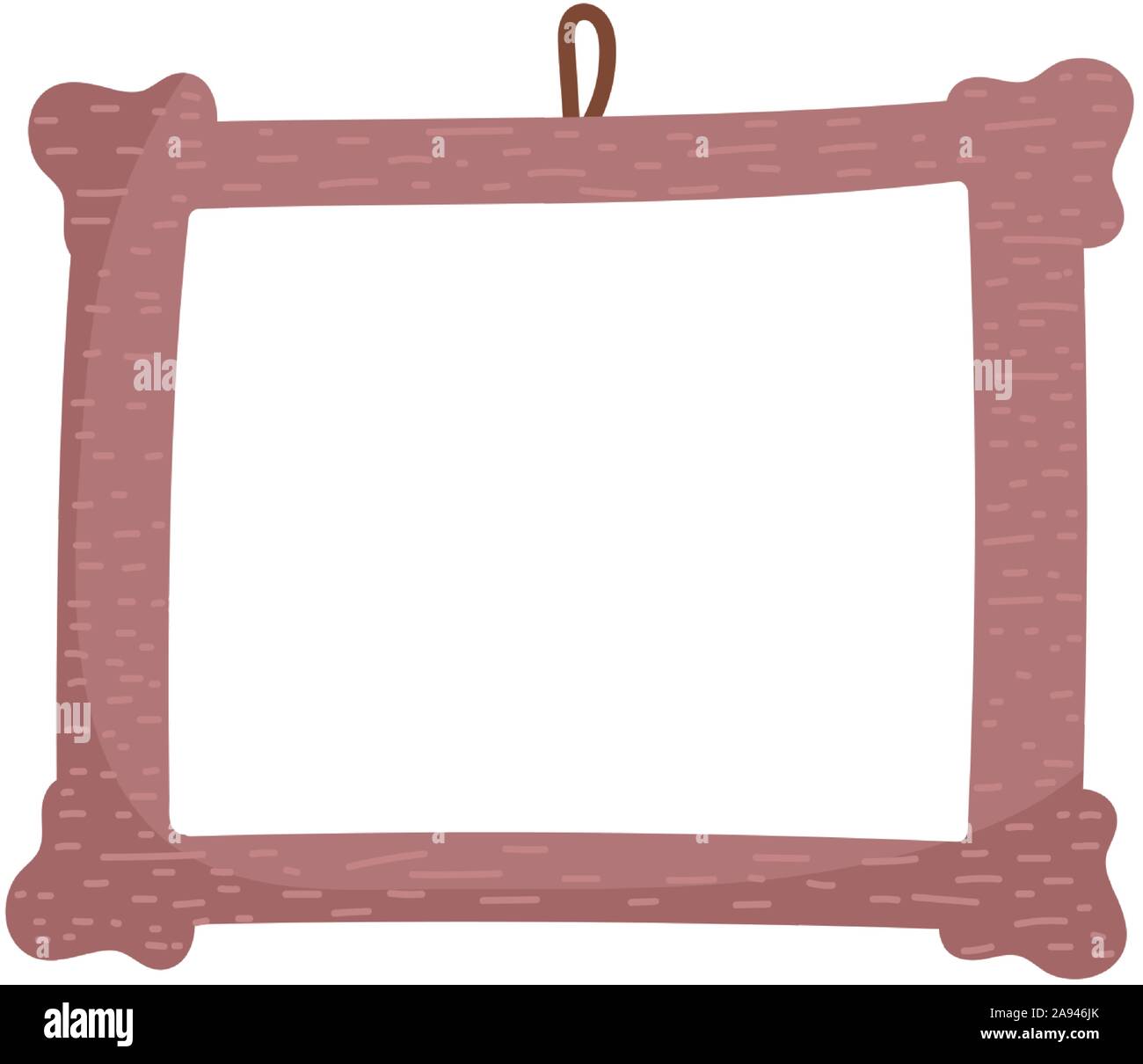 frame photo hanging empty icon on white background vector illustration ...