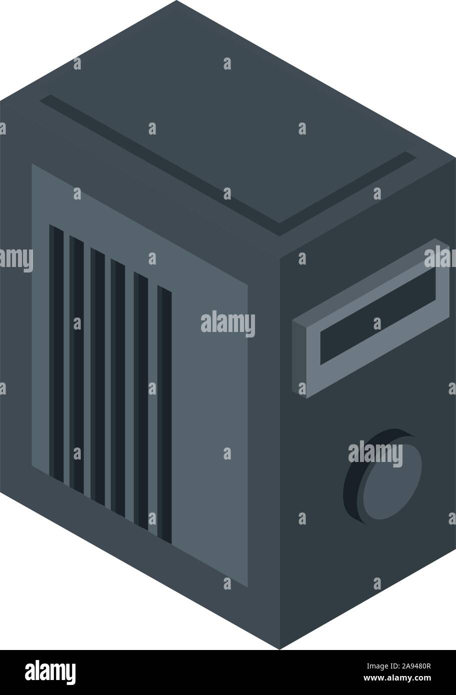 tower technology hardware device computer vector illustration isometric ...