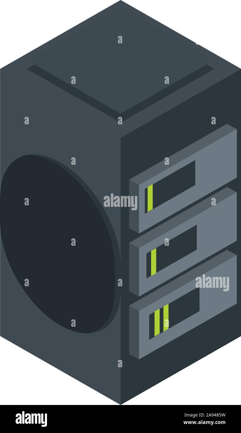 data server technology hardware device computer vector illustration isometric Stock Vector