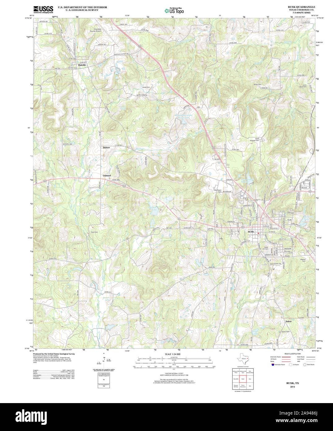 Map of rusk texas hires stock photography and images Alamy