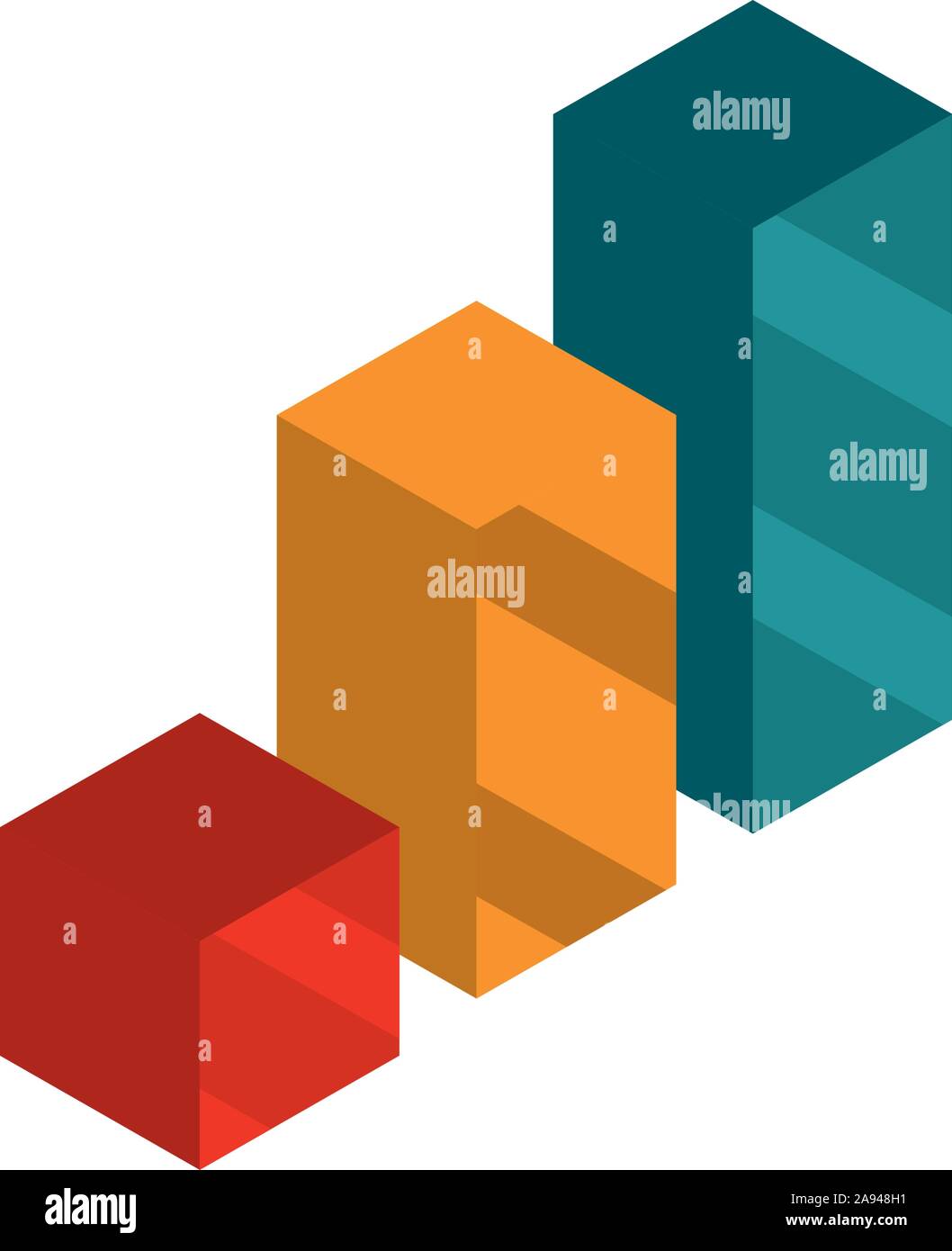 statistics report social media isometric icon vector illustration Stock ...