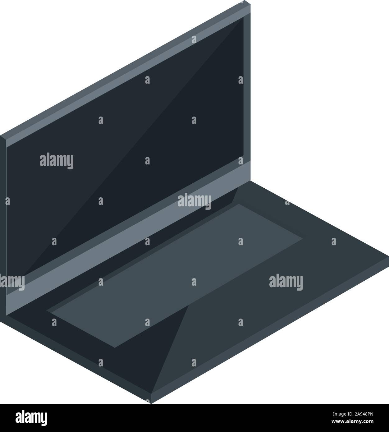 black laptop technology hardware device computer vector illustration