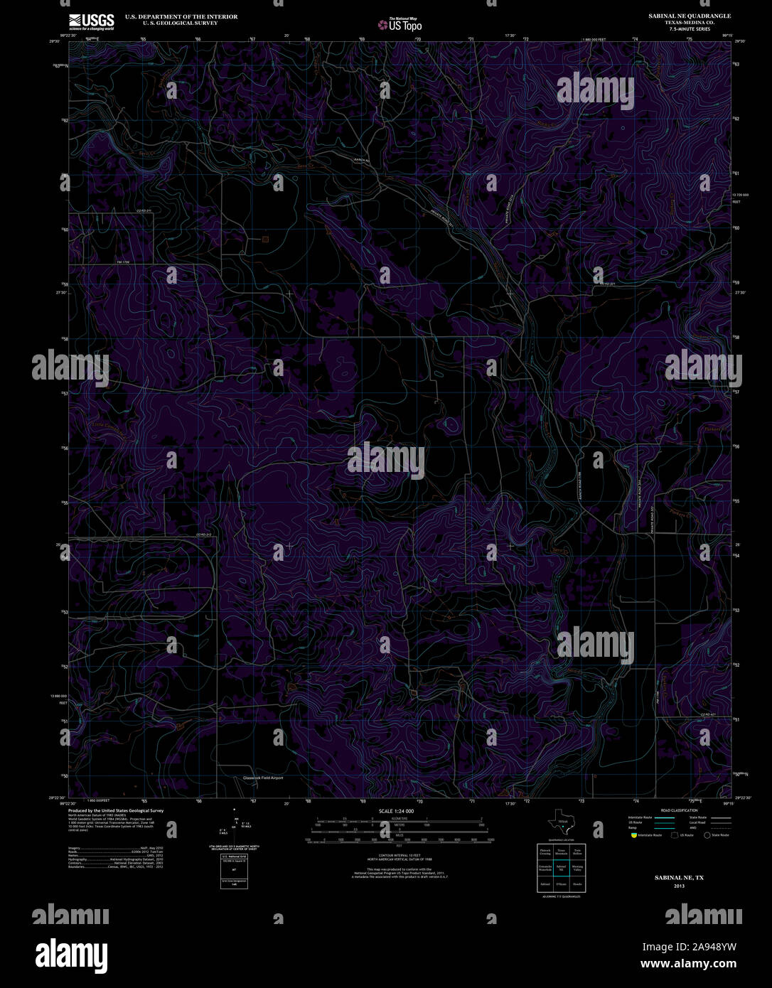 Sabinal texas map hires stock photography and images Alamy