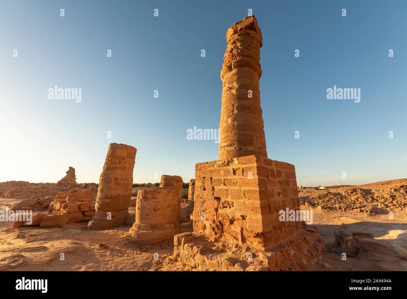 Temple of Amun, Mount Jebel Barkal; Karima, Northern State, Sudan Stock Photo