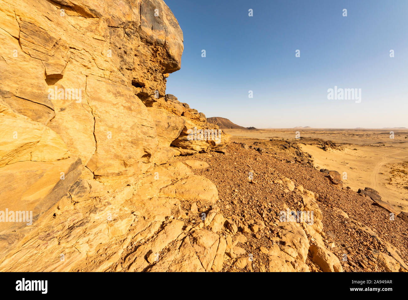 Desert near the Third Cataract of the Nile; Northern State, Sudan Stock Photo