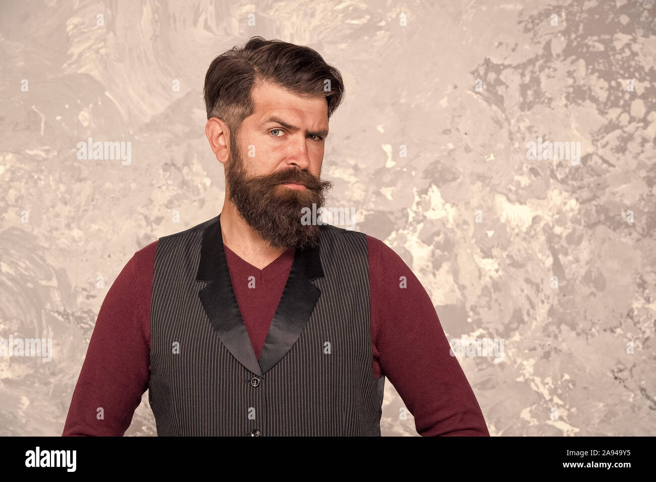 Vintage Style Man Stylish Businessman Business Man Bearded Wear