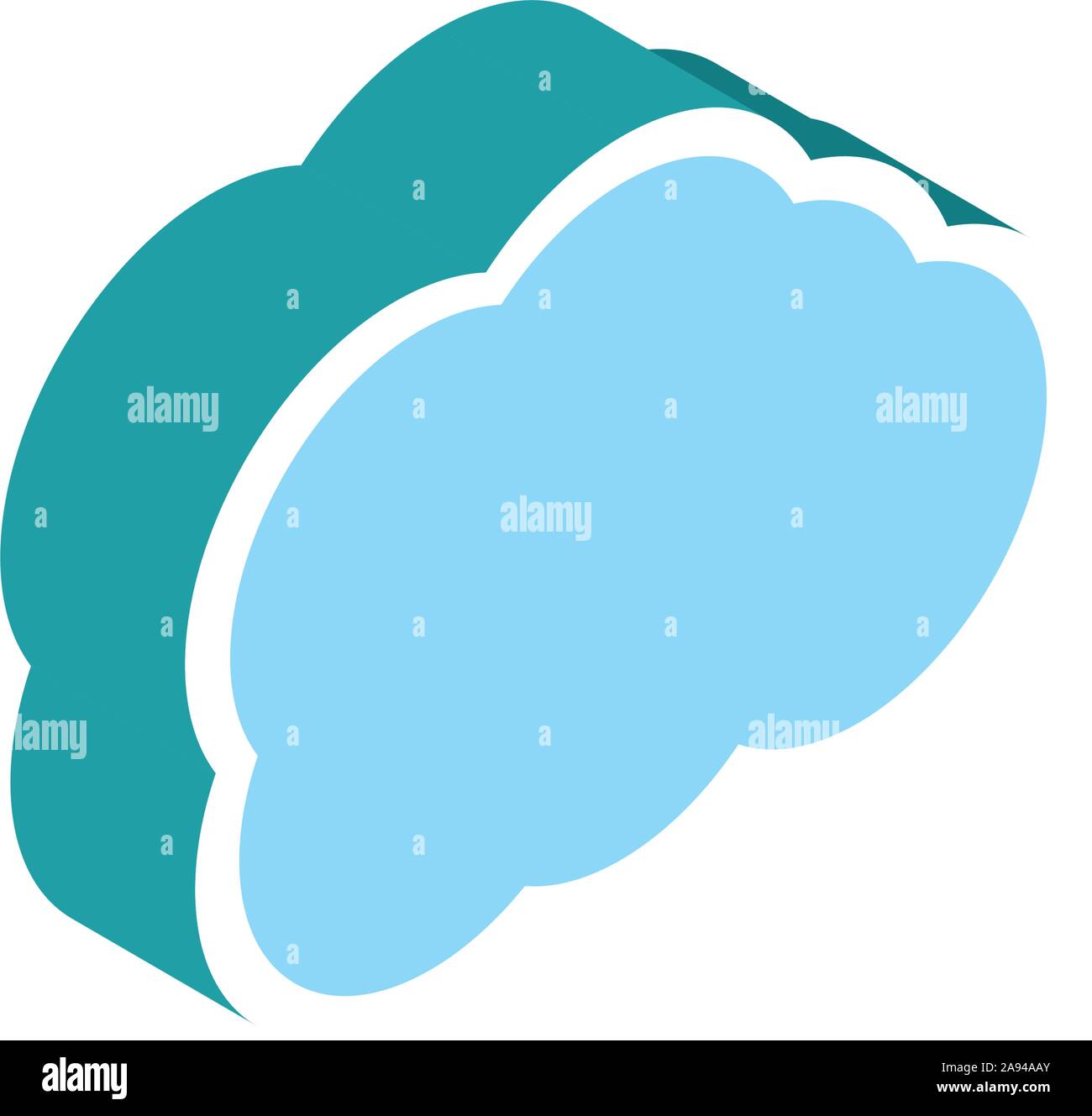 cloud computing social media isometric icon vector illustration Stock ...