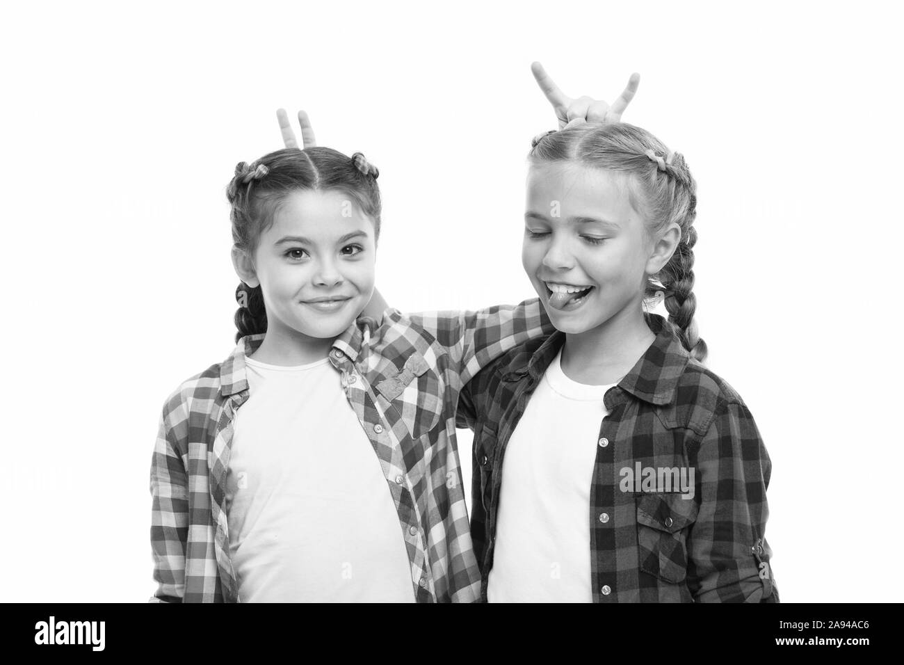 Girls Hairstyles Black And White Stock Photos Images Alamy