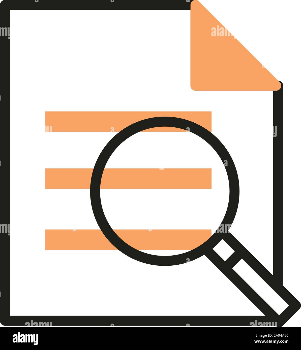 data analysis web development icon vector illustration line and fill Stock Vector