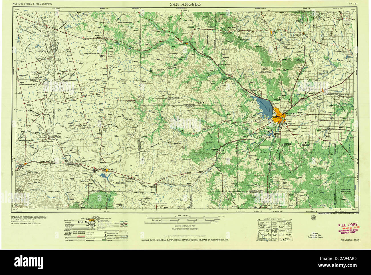 Map of san angelo texas hires stock photography and images Alamy