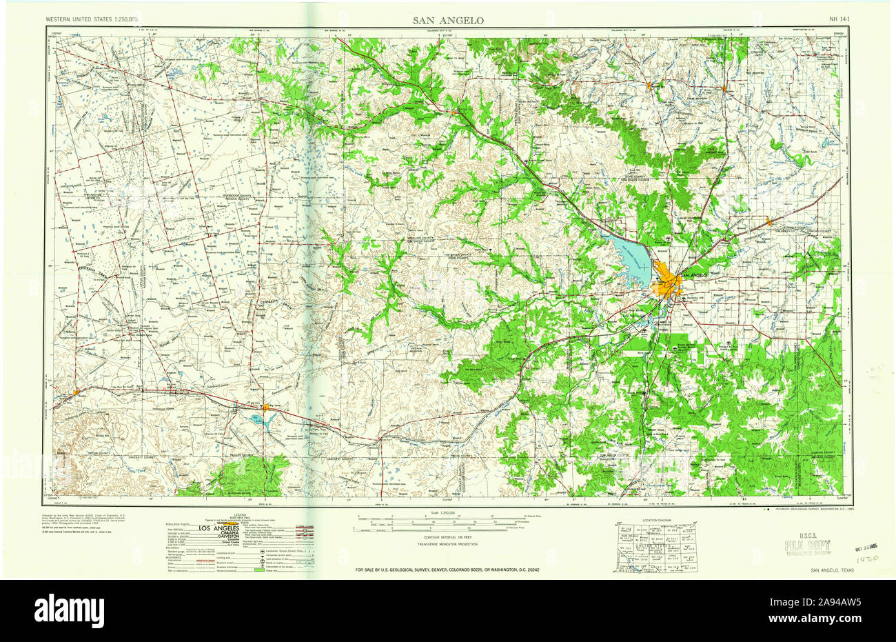 Map of san angelo texas hires stock photography and images Alamy