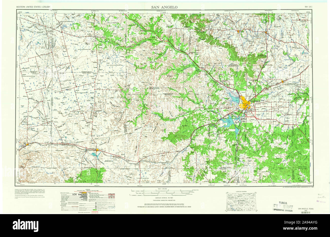 Map of san angelo texas hires stock photography and images Alamy