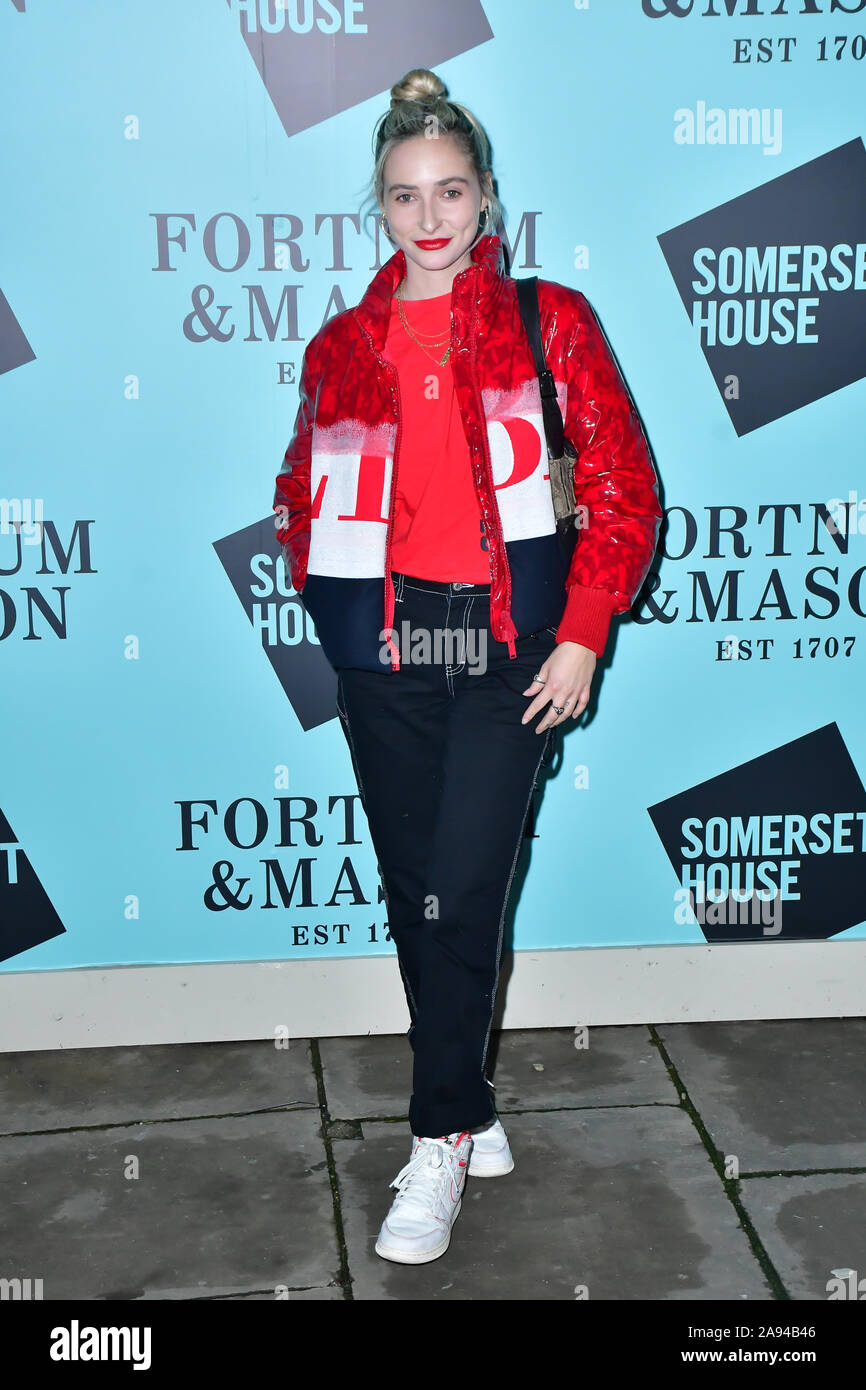 London, UK. 12th Nov, 2019. Dylan Weller arrivers Skate at Somerset House with Fortnum & Mason Launch party, London, Somerset House, 12 November 2019, London, UK. Credit: Picture Capital/Alamy Live News Stock Photo