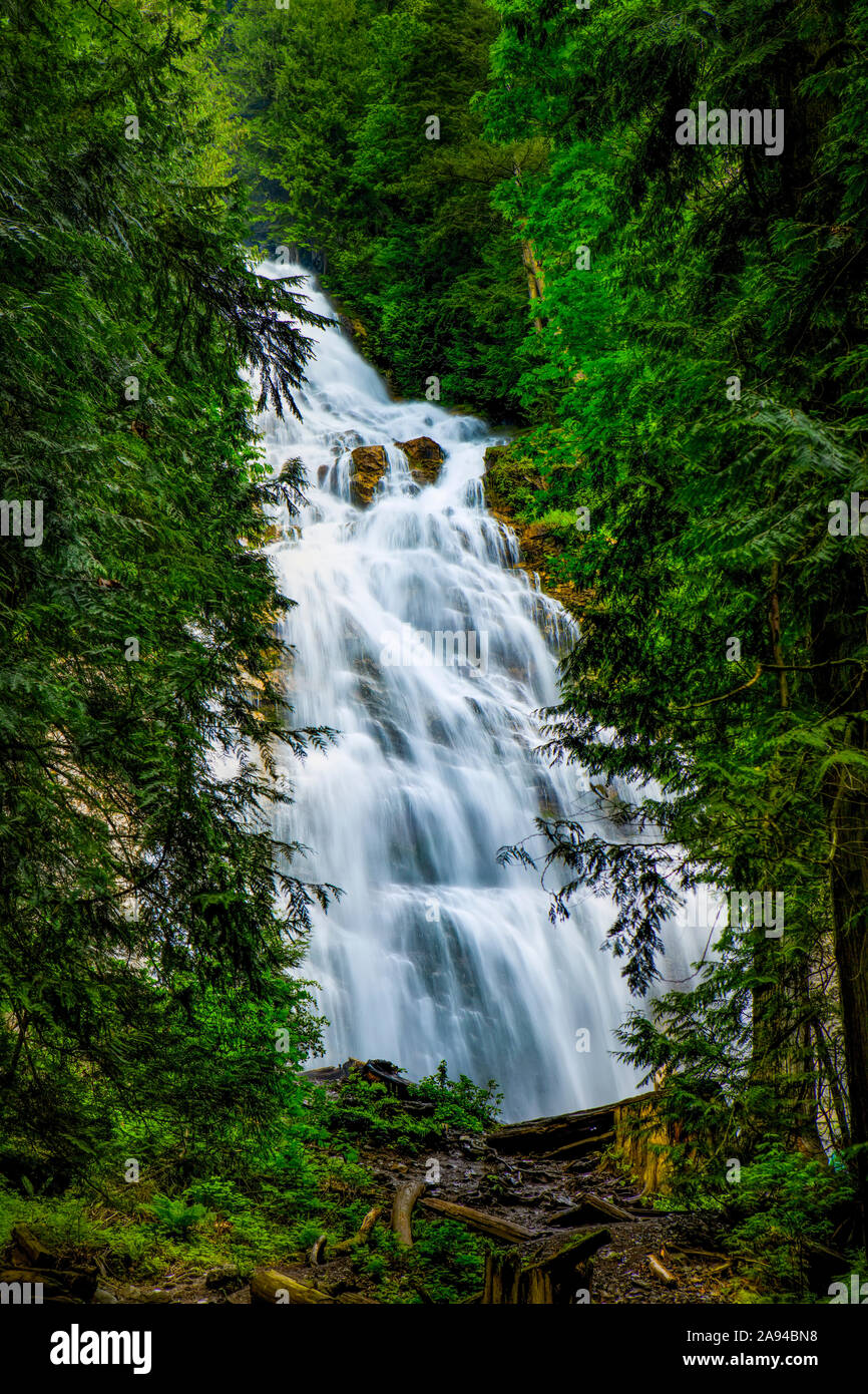 Bridal Veil Falls, Bridal Veil Falls Provincial Park; British Columbia, Canada Stock Photo