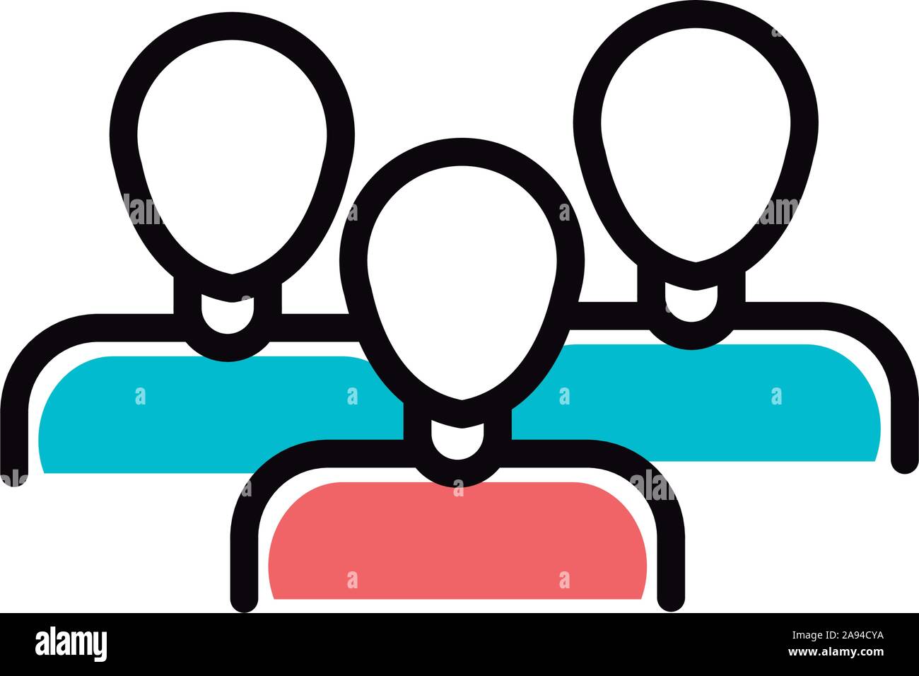 people follow social media icon line and fill vector illustration Stock ...