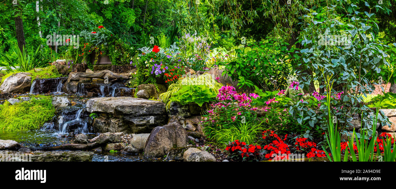 Rock feature garden flowers hi-res stock photography and images - Alamy